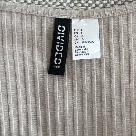 Divided Ribbed Slip Dress - Picture 3 of 3